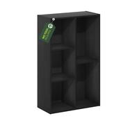 Furinno Luder Étagère ouverte à 5 cubes sans outil à assembler, Bois Noir, 5-Tier Cube No Tool, Blackwood.