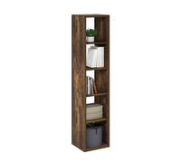 Furinno Organisateur de Rangement décoratif en Cubes verticaux Ouverts, 5 Cubes, Pin ambré