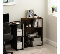 Furinno PASIR Bibliothèque à 3 Niveaux, étagère de Rangement, étagère de Rangement, bibliothèque pour Salon, Chambre à Coucher, Bureau à Domicile, chêne ambré, 9,7 x 23,7 x 31,5 cm