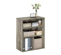 Furinno Pasir Bibliothèque d'exposition à 3 niveaux, Chêne français