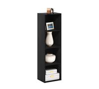 Furinno Pasir Bibliothèque ouverte à 4 niveaux, Bois Noir, 4-Tier Cube