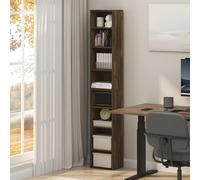 Furinno PASIR Étagère à Livres, Bibliothèque à 8 Niveaux, Bibliothèque avec étagère Ouverte, 23.6(P) x 30.0(L) x 180.1(H) cm, pour Salon, Chambre, Bureau à Domicile, Pin Ambre