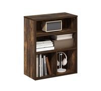 Furinno PASIR Étagère, Bibliothèque À 3 Niveaux, 30 X 60 X 71 Cm, pour Salon, Chambre, Bureau, Couleur Pin Ambré