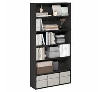 Furinno PASIR Étagère, bibliothèque à 6 Niveaux avec étagère de Rangement Ouverte, 9,4 x 31,5 x 63 cm, pour Bureau, Chambre, Salon, Couleur Expresso