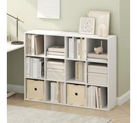 Furinno PELLI Bibliothèque, étagère à 12 Cases, Meuble de Rangement cubique, 29,7 x 120,9 x 91,4 cm, pour Salon, Chambre, Bureau à Domicile, Blanc