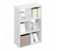 Furinno PELLI Étagère À Livres, Bibliothèque 3x2, Meuble De Rangement À Cubes, 11.6 x 24.2 x 35.9, pour Salon, Chambre, Bureau À Domicile, Blanc Uni