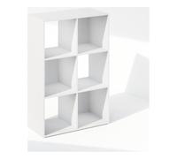 Furinno PELLI Étagère à Livres, bibliothèque à 6 Cubes, bibliothèque Organisateur de Rangement à Cubes, pour Salon, Chambre, Bureau à Domicile, Blanc