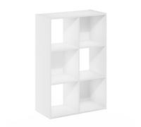 Furinno PELLI Étagère À Livres, Étagère 3X2, Meuble De Rangement Cubique, 29,5 X 61,5 X 91,2 cm, pour Salon, Chambre, Bureau, Blanc