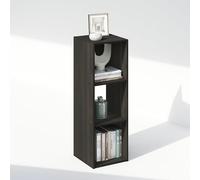 Furinno PELLI Étagère, Bibliothèque À 3 Cubes, Rangement Cubique, 11,7 X 12,1 X 35,4 Cm, pour Salon, Chambre, Bureau, Couleur Expresso