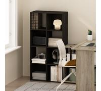 Furinno Pelli Armoire de Rangement cubique, bibliothèque, étagère, 8 Cubes, Espresso