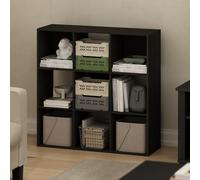 Furinno PELLI Étagère, Bibliothèque À 9 Cubes, Rangement Cubique, 11,7 X 35,3 X 35,4 Pouces, pour Salon, Chambre, Bureau, Couleur Expresso