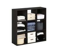 Furinno Pelli Étagère de Rangement cubique Polyvalente pour vêtements et placards, 9 Cubes, Espresso