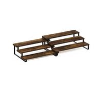 Furinno RAVEL Ensemble de 2 étagères de comptoir 3 Niveaux, Extensibles avec Porte-épices, pour Cuisine Garde-Manger ou Coin café, pin ambré