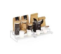 Furinno RAVEL Ensemble de 2 étagères de comptoir 3 Niveaux, Extensibles, pour Cuisine Garde-Manger ou Coin café, Blanc
