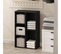 Furinno Reed Étagère Ouverte à 5 Cubes pour Placard et Rangement de vêtements Polyvalents, Organisateur de Rangement, Bois Noir