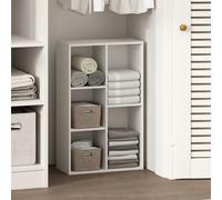 Furinno Reed Étagères réversibles 5 Cubes, 24 x 50 x 80 cm, pour Chambre ou Placard, Blanc