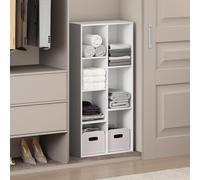 Furinno Reed Organisateur de Placard 7 Cubes, étagères Ouvertes pour Dressing, Chambre, Salon, Blanc