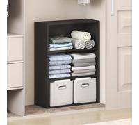 Furinno Reed Rangement et Organisateur de Placard à 3 Niveaux, Rangement de Placard à étagères Ouvertes, pour Armoire, Chambre, Salon, Style américain