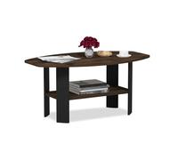 Furinno Simple design Tables Basses, Bois, Taille Unique, Composite, Columbia Noyer/Noir, One Size