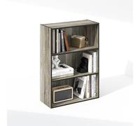 Furinno Simple Étagère, Bibliothèque À 3 Niveaux, Étagères De Rangement, 24,6 x 60,2 x 80 cm, pour Salon, Chambre, Bureau, Chêne Français.