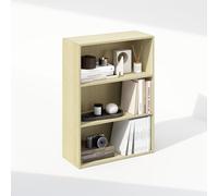 Furinno Simple Étagère, Bibliothèque À 3 Niveaux, Étagères De Rangement, 24,6 x 60,2 x 80 cm, pour Salon, Chambre, Bureau, Hêtre Étuvé.