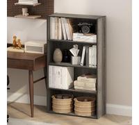 Furinno Simple Étagère, Bibliothèque À 4 Niveaux avec Étagère Ouverte, 24 x 60 x 106 cm, Idéale pour Le Salon, La Chambre Ou Le Bureau, Chêne Français.