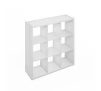 Furinno Simple Organisateur Cube, Étagère 9 Cubes, Étagère à Dos Ouvert, Étagères de Rangement, Cadre Extra épais, pour Organisation et Rangement, Salon, Bureau à Domicile, Blanc