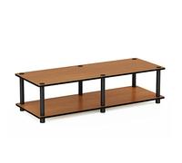 Furinno Simple Table Basse, Bois Dense, Light Cherry/Black, Wide 41.3"(W) x10.9(H) x15.6(D)
