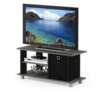 Furinno Simplistic Centre de Divertissement TV avec Tiroirs à Bacs, Chêne Français/Noir