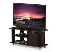 Furinno Simplistic Centre de Divertissement TV avec Tiroirs à Bacs, Noyer Columbia/Brun Foncé