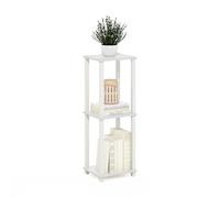 Furinno Simplistic Table d'appoint, Bois d'ingénierie, Blanc/Blanc, Paquet de 2 Petit