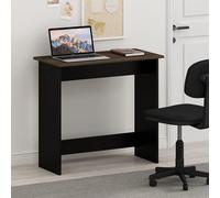 Furinno Simplistic Table d'ordinateur Rustique de 78,7 cm, Petite Table de Bureau rectangulaire avec tiroirs, Bureau de Jeu pour Bureau à Domicile, Chambre à Coucher, Marron Noyer
