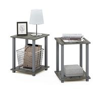 Furinno Simplistic Tables de Bout, Taille Unique, Chêne Français Gris/Gris, One Size