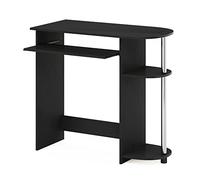 Furinno Simplistique Bureau d'ordinateur, Bois d'ingénierie, Americano/Acier Inoxydable, 80(W) x 73(H) x 40(D) cm
