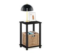 Furinno Simplistique Table d'appoint, Engineered Wood, Paquet de 1, Expresso/Noir