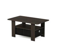Furinno Table Basse avec Bacs, Bois, Brun, ensemble de 1, Marron Foncé/Noir, Set Of 1, Andrey