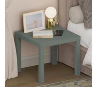 Furinno Table de Nuit Classique carrée avec Dessus de Table de 4,6 cm d'épaisseur, Cadre épais, Table d'appoint à 4 Pieds, Table d'appoint, Table de Chevet, Assemblage sans Outils, pour Chambre à