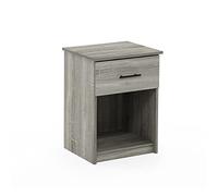Furinno Tidur Table de Nuit avec 1 Tiroir, Chêne Français Gris