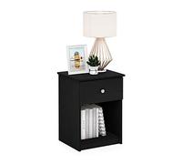 Furinno Tidur Table de Nuit avec 1 Tiroir, Chêne Noir