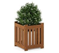 Furinno Tioman Boîte à Fleurs en Bois dur Pour l'Extérieur, Naturel