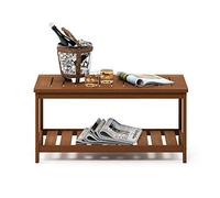 Furinno Tioman Hardwood Table Basse avec Étagère en Huile de Teck, Naturel, One Size