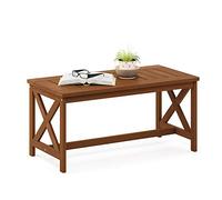 Furinno Tioman Hardwood Table Basse avec Pied en x en Huile de Teck, Naturel, One Size