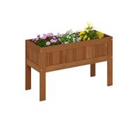 Furinno TIOMAN Jardinière Surélevée, Jardinière D'Extérieur Surélevée sur Pieds, Potager Surélevé, pour L'Extérieur Et L'Intérieur, Jardin, Terrasse, Balcon, Couleur Naturelle.