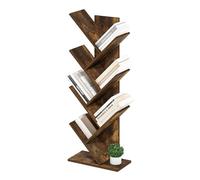 Furinno Tree Étagère à Livres, bibliothèque à 7 Niveaux, bibliothèque Arbre pour Decor de la pièce, pour Salon, Chambre, Bureau à Domicile, Pin ambré
