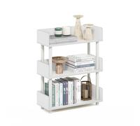 Furinno Turn-N-Tube 3 Niveaux Étagère d’Exposition, étagères de Rangement avec Bords supérieurs arrondis, pour Organisation et Rangement, Salon, Bureau à Domicile, Blanc