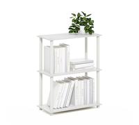 Furinno Turn-N-Tube Ã‰tagères De Rangement, Ã‰tagère Ã€ Livres 3 Niveaux, d'angle, Ouvertes sans Outil, pour L'Organisation Et Le Salon, Garage, Bureau Domicile, Blanc