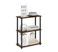 Furinno Turn-N-Tube Ã‰tagères De Rangement, Ã‰tagère Ã€ Livres 3 Niveaux, d'angle, Ouvertes sans Outil, pour L'Organisation Et Le Salon, Garage, Bureau Domicile, Pin Ambré