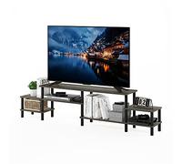 Furinno Turn-N-Tube Centre de Divertissement, Engineered Wood, Chêne Français/Noir, 197,8 (L) x 47,2 (H) x 34 (P) cm