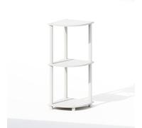 Furinno Turn-N-Tube étagère d’Angle Polyvalente à 3 Niveaux, présentoir, Blanc/Blanc
