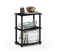 Furinno Turn-N-Tube Étagère de Rangement sans Outils à 3 Niveaux, Expresso/Noir